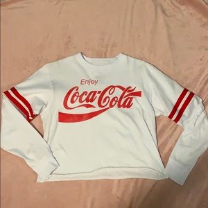 Coca-Cola cropped long sleeve graphic tee